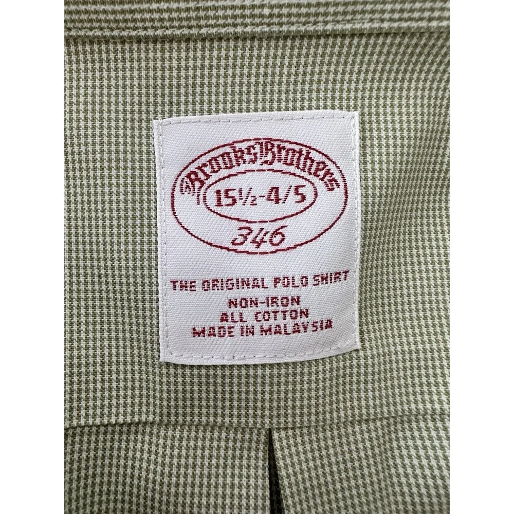 Brooks‎ Brothers Shirt Mens 15 1/2- 4/5 Oxford Cotton Button Down Long Sleeve - Picture 3 of 9